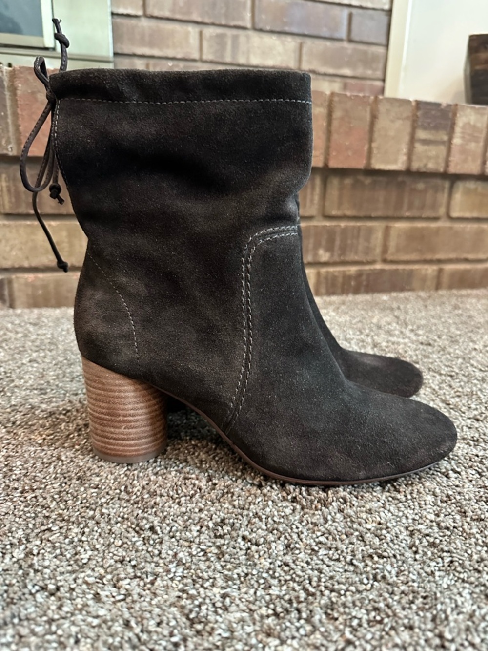 Madewell The Neva Foldover Brown Suede Ankle Boots 8 | Boho Minimalist